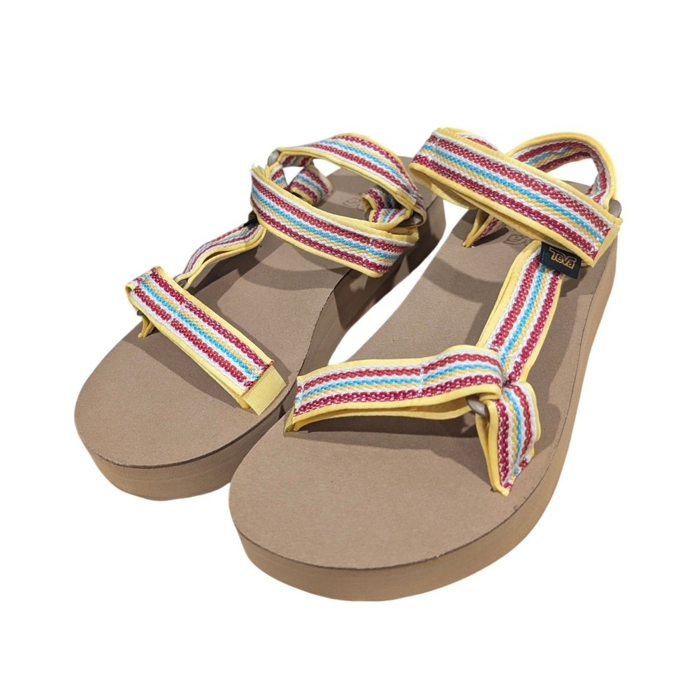 Teva Midform Universal Woven Sandals Canyon Multi‎ Yellow Striped Womens 8